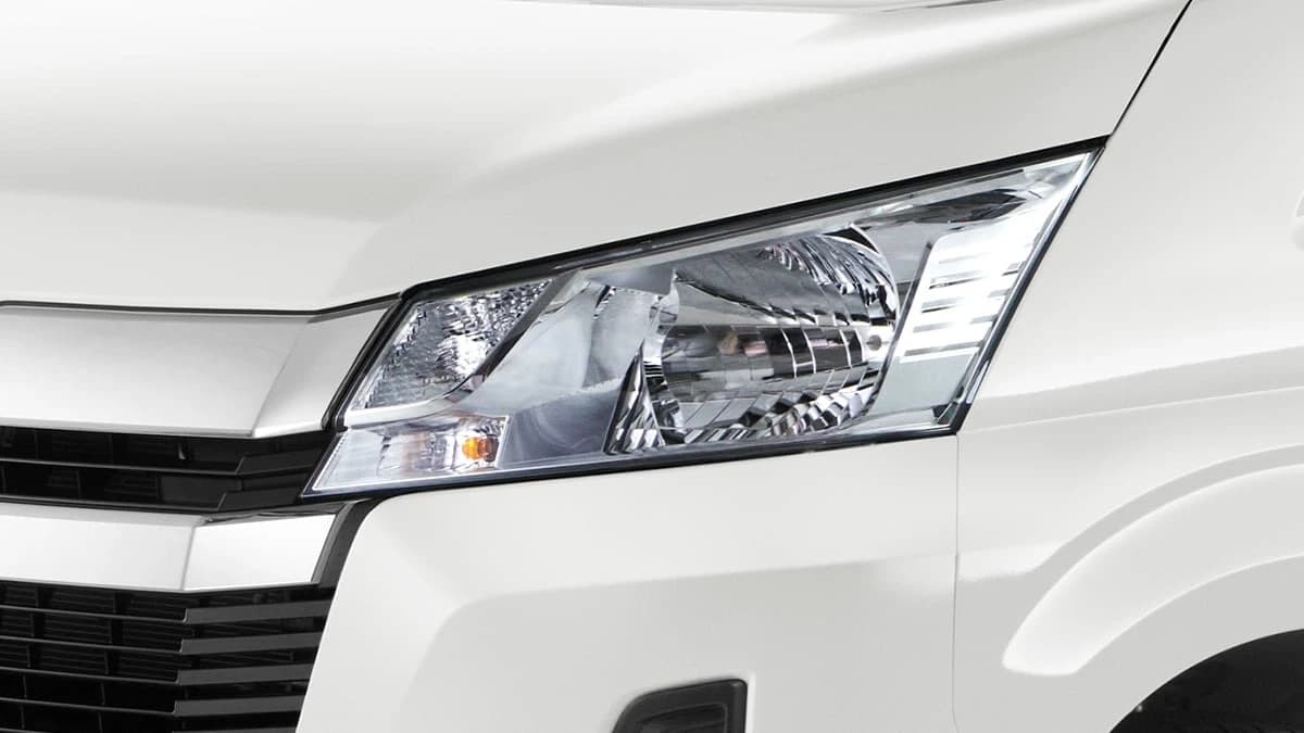 Toyota Hiace front headlight view