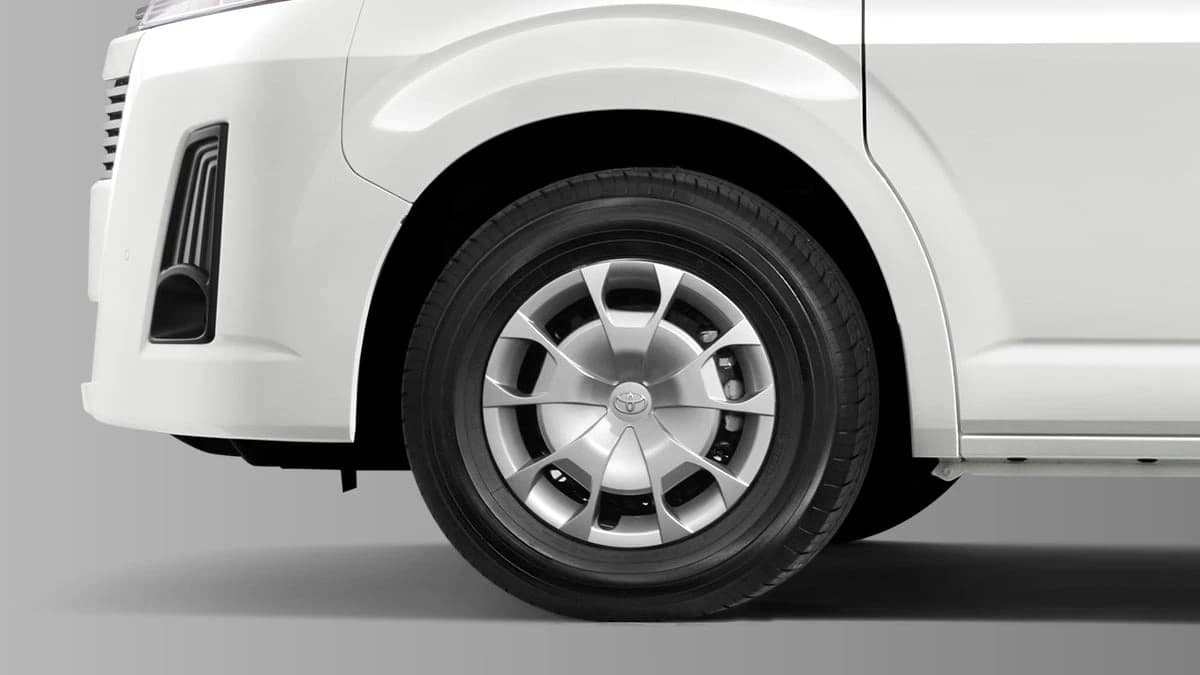 Tyres of Toyota hiace view