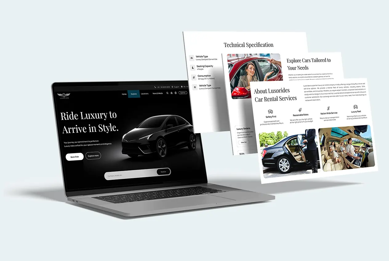 Laptop with Website Image